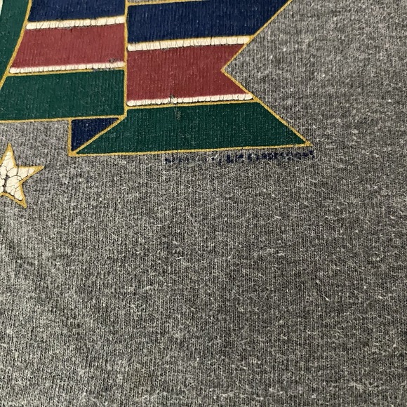 Vintage 90s New York City Shirt Men Medium Manhattan Skyline Art USA Twin Towers - Picture 7 of 13